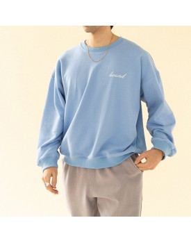 Blue Fashion Modern Casual Long Sleeve Sweatshirt